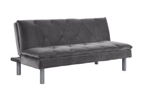 ACME 57195 Cilliers - Futon - Gray Velvet & Chrome Finish