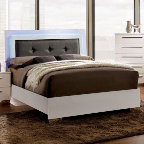 Furniture of America CM7201Q-BED Clementine - Queen Bed - Glossy White