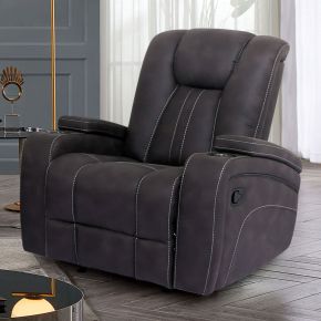 Furniture of America CM9903-CH Amirah - Glider Recliner - Dark Gray