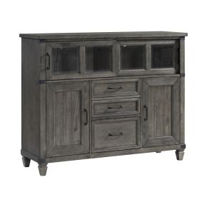 Intercon FR-HO-5846-PEW-C Foundry - Sliding Door Cabinet - Brushed Pewter
