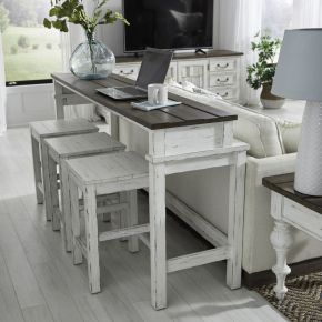 Liberty Furniture 237-OT-4PCS River Place - 4 Piece Living Room Set - White