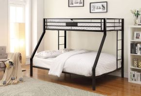 ACME 38000 Limbra - Twin Long Over Queen Bunk Bed - Sandy Black