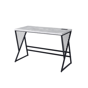 ACME OF00110 Collick - Writing Desk - Weathered Gray & Black Finish