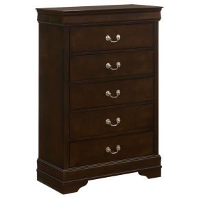CoasterEveryday 202415 Louis Philippe - 5-Drawer Bedroom Chest - Cappuccino