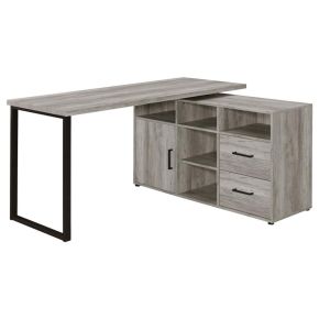 CoasterEveryday 804462 Hertford - L-Shape Computer Desk - Gray Driftwood