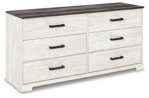 Signature Design by Ashley® EB4121-131 Shawburn - Six Drawer Dresser - White / Black / Gray
