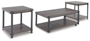 Ashley Furniture T393-13 Wilmaden - Occasional Table Set (Set of 3) - Gray / Black