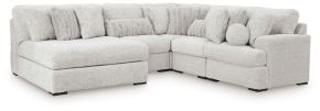 Ashley Furniture PC59106S11 Ashley Furniture PC59106S11 Cuddle Plush - 5-Piece Sectional With Armless Chaise And RAF Corner Chair - Arctic