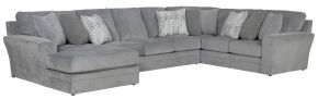 Jackson 2477/30/72/75-28 Glacier - 3 Piece Sectional With LSF Chaise, Comfort Coil Seating And 9 Included Accent Pillows - Shark