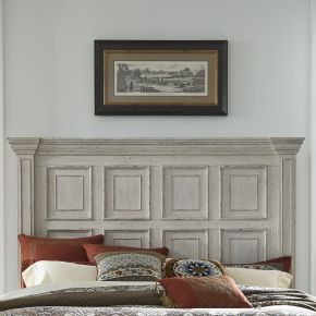 Liberty Furniture 361W-BR13 Big Valley - Queen Mansion Headboard - Whitestone