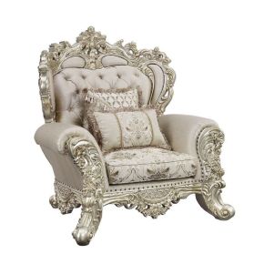 ACME LV01195 Danae - Chair - Fabric, Champagne & Gold Finish