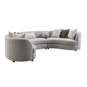 ACME LV02541 Ivria - Sectional Sofa With 9 Pillows - Gray Boucle