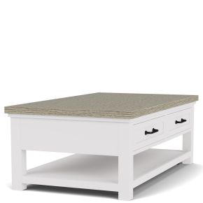 Riverside Furniture 37202 Cora - Large Coffee Table - Cloud / Fog