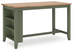 Signature Design by Ashley® D401-13 Gesthaven - Natural / Green - Rectangular Dining Room Counter Table