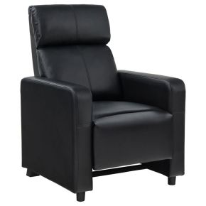 CoasterEveryday 600181 Toohey - Upholstered Home Theater Push Back Recliner - Black