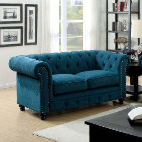 Furniture of America CM6269TL-LV-VN Stanford - Loveseat - Dark Teal