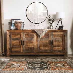 Furniture of America FOA51020 Galanthus - 4 Doors Cabinet - Wood