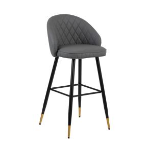 New Classic SAF199-BS-GRY Oliver - Vegan Leather Bar Chair (Set of 2) - Gray