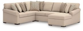 Benchcraft® 59404S3 LadyMae - 4-Piece Sectional With RAF Corner Chaise - Twill
