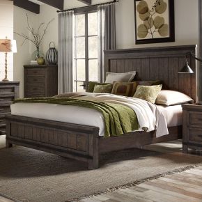 Liberty Furniture 759-BR-QPB Thornwood Hills - Queen Panel Bed - Dark Gray