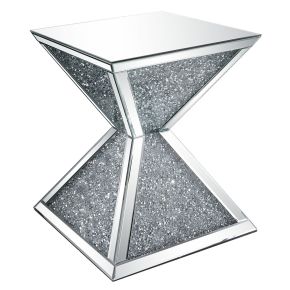 ACME 84902 Noralie - End Table With Faux Diamonds - Mirrored