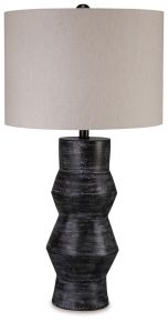 Signature Design by Ashley® L100824 Kerbert - Terracotta Table Lamp - Distressed Black