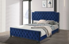 Furniture of America CM7414NV-EK Charlize - Eastern King Bed - Navy
