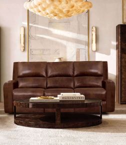Furniture of America CM9924MB-SF-PM Soterios - Power Sofa - Medium Brown