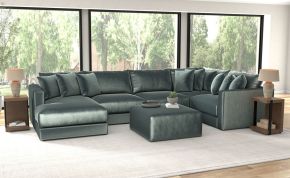 Jackson 2245/37/31/59/75/12-35 Remington - 5 Piece Modular Sectional (LSF Chaise) And 1 Included Cocktail Ottoman - Pine