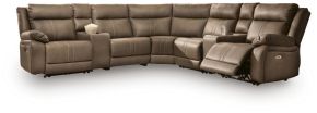 Ashley Furniture PC82305S8 Ashley Furniture PC82305S8 Max-Momentum - 7-Piece Power Reclining Sectional With 2 Armless Chairs And 2 Audio Consoles - Biscotti