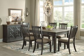 Signature Design by Ashley® D736/25/01(6)/60 Tyler Creek - Dark Gray - 8 Pc. - Dining Room Table, 6 Side Chairs, Server