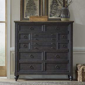 Liberty Furniture 615-BR32-B Americana Farmhouse - 12 Drawer Chesser - Black