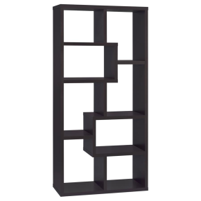 CoasterEveryday 800264 Theo - 7-Shelf Bookshelf - Cappuccino