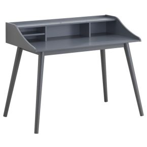 CoasterEssence 804497 Percy - 4-Compartment Writing Desk - Gray