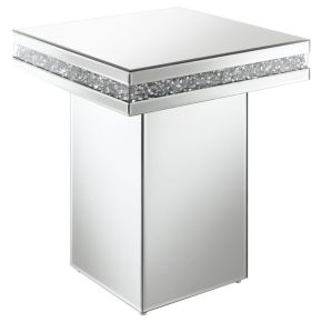 CoasterElevations 936137 Elora - Square Mirrored Accent Side Table - Silver