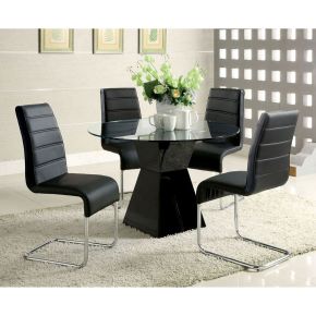 Furniture of America CM8371BK-T-TABLE Mauna - Round Dining Table - Black