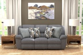 Catnapper 16545-1771/38-2397/43 Trifecta - Sofa With 3 Recliners And Drop Down Table - Smoke