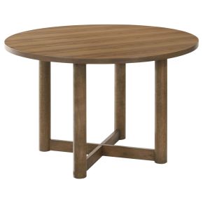 Coaster Fine Furniture 108570 Crestmore - Round Wood Dining Table - Walnut