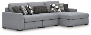 Benchcraft® 61305S3 Bealton - 3-Piece Sectional With RAF Corner Chaise - Salt and Pepper