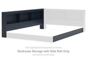 Signature Design by Ashley® EB1528-182 Simmenfort - Bookcase Storage with Side Rail - Navy Blue