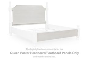 Signature Design by Ashley® PCB823-81 Rowlenstown - Queen Poster Headboard/Footboard Panels - Antique White