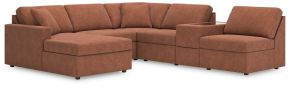 Signature Design by Ashley® 92102S21 Modmax - 6-Piece Sectional With Laf Corner Chaise And Storage Console - Spice