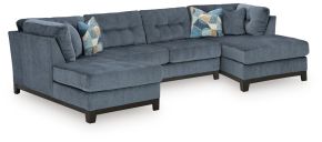 Benchcraft® 33003S3 Benchcraft® 33003S3 Maxon Place - 3-Piece Sectional With Double Chaise - Navy