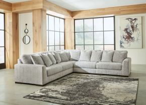 Signature Design by Ashley® 14404/64/46(2)/77/65 Regent Park - Pewter - Corner Chairs 5 Pc Sectional