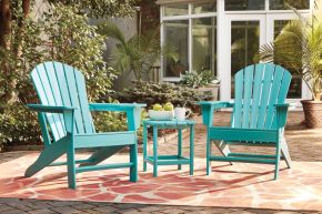 Signature Design by Ashley® P012/898(2)/703 Sundown Treasure - 3 Pc. - Conversation Set - Turquoise