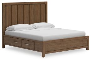 Signature Design by Ashley® B974B9 Cabalynn - California King Panel Bed With Storage - Light Brown