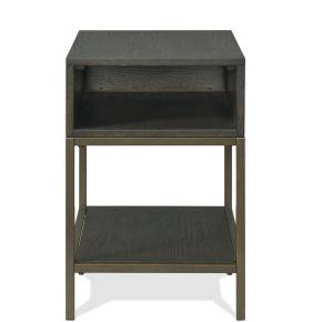 Riverside Furniture 92812 Hyde - Rectangular Chairside Table - Dark Brown