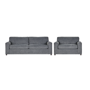 New Classic 23-1261G-2NP Kylo - 2 Piece Living Room Set (Sofa & Cuddle Chair) - Ash Gray