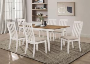 Coaster Fine Furniture 122301-S7 Nogales - 7 Piece Rectangular Dining Table Set - Off White