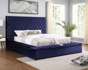 Furniture of America CM7895BL-Q-BED Golati - Queen Bed - Blue